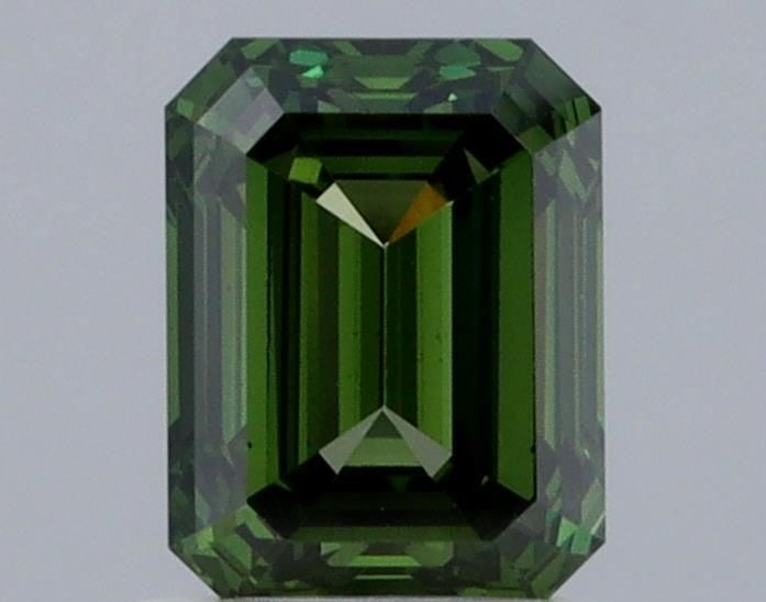 Loose Diamond - EMERALD 1.1ct Green VVS2: Loose Diamond - EMERALD 1.1ct Green VVS2 Source: This is a real non-mined Diamond that has been grown in a lab Shape: EMERALD Carats: 1.1 Color: Green Certification: NONE Video: