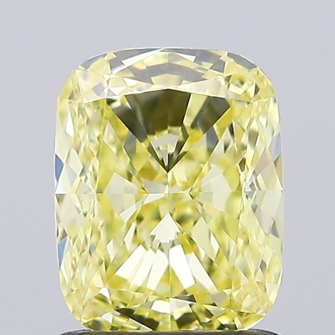 Loose Diamond - CUSHION MODIFIED 1.19ct Fancy Intense Yellow VVS2: Loose Diamond - CUSHION MODIFIED 1.19ct Fancy Intense Yellow VVS2 Source: This is a real non-mined Diamond that has been grown in a lab Shape: CUSHION MODIFIED Carats: 1.19 Color: Fancy Intense Yellow