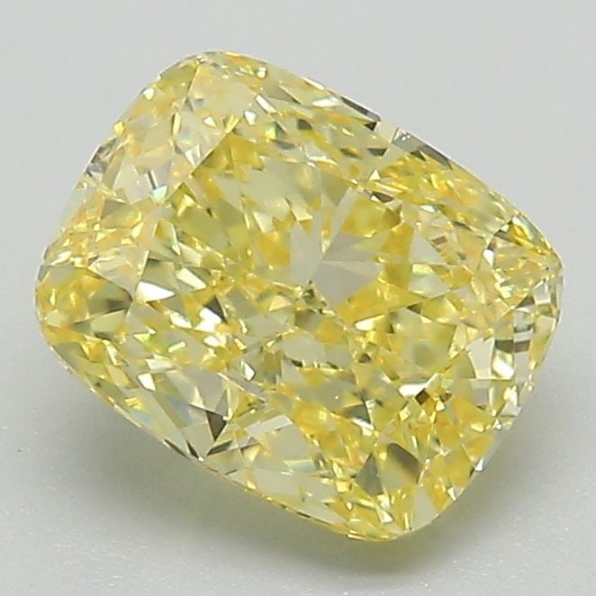 Loose Diamond - CUSHION MODIFIED 1.81ct Fancy Vivid Yellow VVS2: Loose Diamond - CUSHION MODIFIED 1.81ct Fancy Vivid Yellow VVS2 Source: This is a real non-mined Diamond that has been grown in a lab Shape: CUSHION MODIFIED Carats: 1.81 Color: Fancy Vivid Yellow Cer