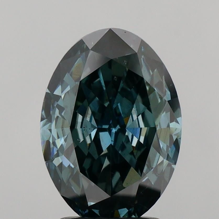 Loose Diamond - OVAL 2.17ct Fancy Deep Greenish Blue SI1: Loose Diamond - OVAL 2.17ct Fancy Deep Greenish Blue SI1 Source: This is a real non-mined Diamond that has been grown in a lab Shape: OVAL Carats: 2.17 Color: Fancy Deep Greenish Blue Certification: I