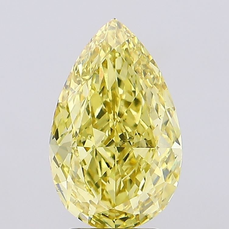 Loose Diamond - PEAR 3.55ct Fancy Intense Yellow VS1: Loose Diamond - PEAR 3.55ct Fancy Intense Yellow VS1 Source: This is a real non-mined Diamond that has been grown in a lab Shape: PEAR Carats: 3.55 Color: Fancy Intense Yellow Certification: IGI Video