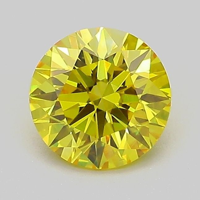 Ideal Loose Diamond - ROUND 1.03ct Fancy Vivid Yellow VS1: Ideal Loose Diamond - ROUND 1.03ct Fancy Vivid Yellow VS1 Source: This is a real non-mined Diamond that has been grown in a lab Shape: ROUND Carats: 1.03 Color: Fancy Vivid Yellow Certification: IGI V