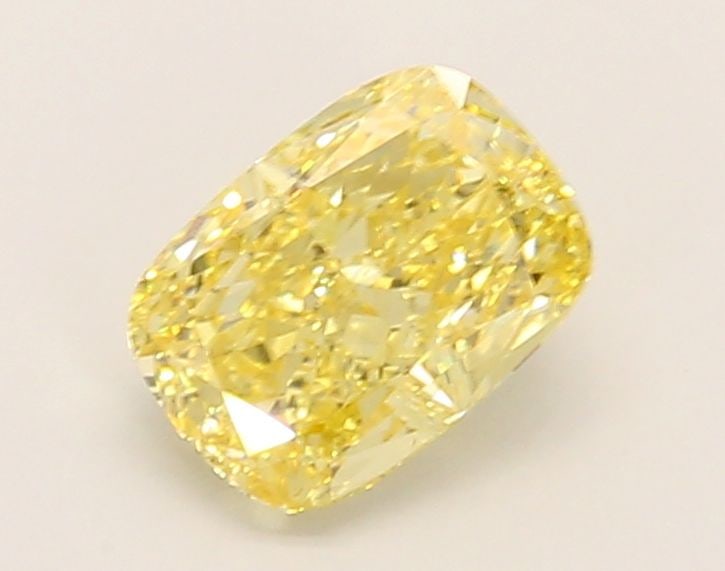 Loose Diamond - CUSHION MODIFIED 1.24ct Fancy Intense Yellow VVS2: Loose Diamond - CUSHION MODIFIED 1.24ct Fancy Intense Yellow VVS2 Source: This is a real non-mined Diamond that has been grown in a lab Shape: CUSHION MODIFIED Carats: 1.24 Color: Fancy Intense Yellow