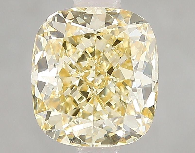 Loose Diamond - CUSHION MODIFIED 2.08ct Fancy Intense Yellow VS1: Loose Diamond - CUSHION MODIFIED 2.08ct Fancy Intense Yellow VS1 Source: This is a real non-mined Diamond that has been grown in a lab Shape: CUSHION MODIFIED Carats: 2.08 Color: Fancy Intense Yellow 