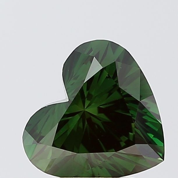 Loose Diamond - HEART 2.13ct Fancy Vivid Green VS2: Loose Diamond - HEART 2.13ct Fancy Vivid Green VS2 Source: This is a real non-mined Diamond that has been grown in a lab Shape: HEART Carats: 2.13 Color: Fancy Vivid Green Certification: NONE Video:
