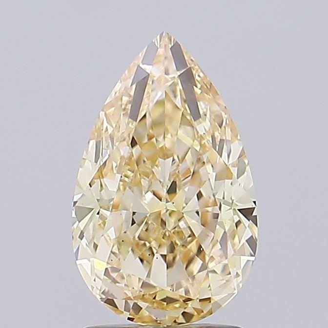 Loose Diamond - PEAR 2.53ct Fancy Light Orangey Yellow VS2: Loose Diamond - PEAR 2.53ct Fancy Light Orangey Yellow VS2 Source: This is a real non-mined Diamond that has been grown in a lab Shape: PEAR Carats: 2.53 Color: Fancy Light Orangey Yellow Certificatio
