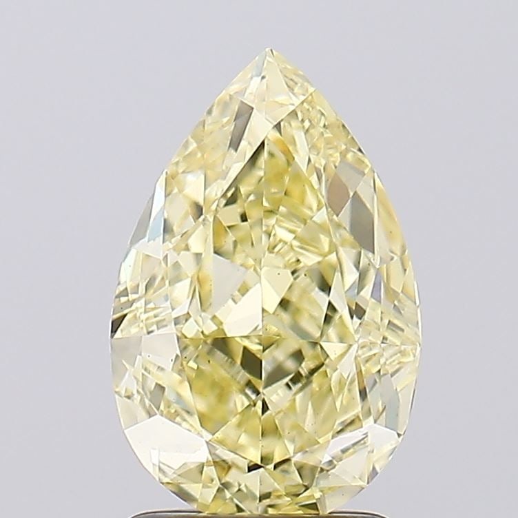 Loose Diamond - PEAR 2.01ct Fancy Yellow VS1: Loose Diamond - PEAR 2.01ct Fancy Yellow VS1 Source: This is a real non-mined Diamond that has been grown in a lab Shape: PEAR Carats: 2.01 Color: Fancy Yellow Certification: IGI Video: