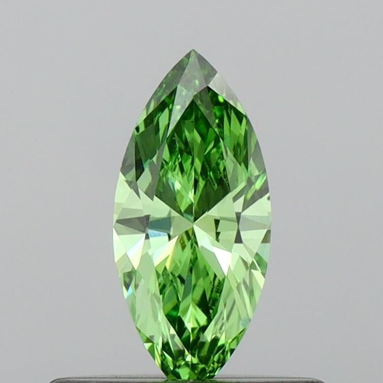 Loose Diamond - MARQUISE 0.28ct Fancy Vivid Green VS1: Loose Diamond - MARQUISE 0.28ct Fancy Vivid Green VS1 Source: This is a real non-mined Diamond that has been grown in a lab Shape: MARQUISE Carats: 0.28 Color: Fancy Vivid Green Certification: IGI Vid