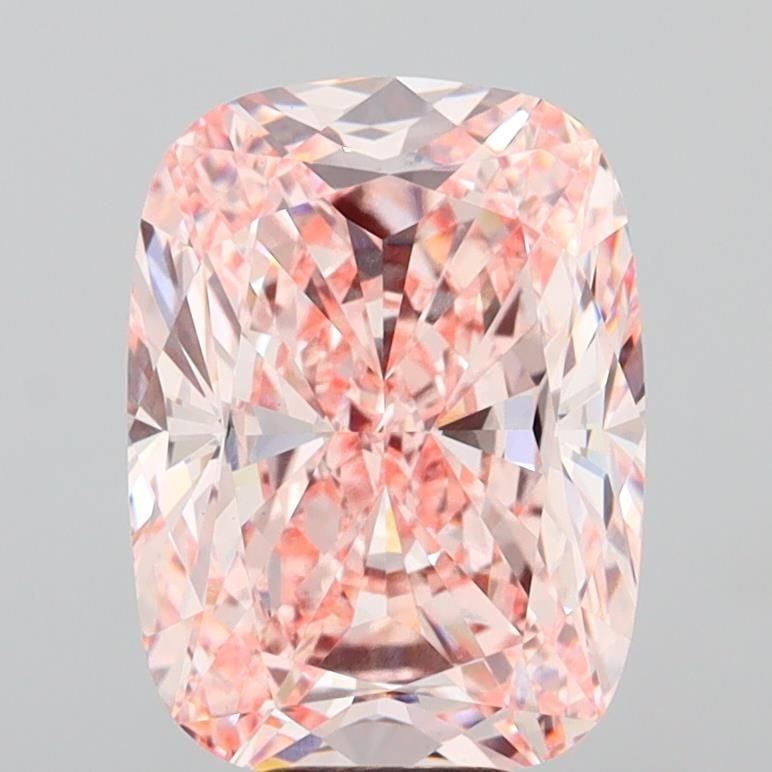 Loose Diamond - CUSHION MODIFIED 8.2ct Fancy Intense Pink VVS2: Loose Diamond - CUSHION MODIFIED 8.2ct Fancy Intense Pink VVS2 Source: This is a real non-mined Diamond that has been grown in a lab Shape: CUSHION MODIFIED Carats: 8.2 Color: Fancy Intense Pink Certi