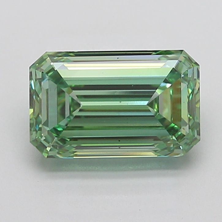 Loose Diamond - EMERALD 5.26ct Fancy Vivid Green VS2: Loose Diamond - EMERALD 5.26ct Fancy Vivid Green VS2 Source: This is a real non-mined Diamond that has been grown in a lab Shape: EMERALD Carats: 5.26 Color: Fancy Vivid Green Certification: IGI Video