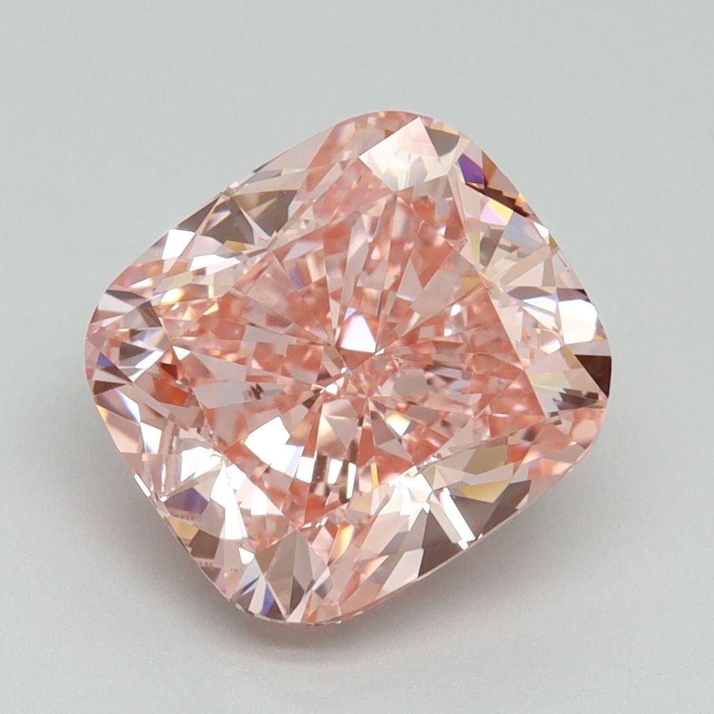 Loose Diamond - CUSHION BRILLIANT 4.0ct Fancy Vivid Pink VS1: Loose Diamond - CUSHION BRILLIANT 4.0ct Fancy Vivid Pink VS1 Source: This is a real non-mined Diamond that has been grown in a lab Shape: CUSHION BRILLIANT Carats: 4.0 Color: Fancy Vivid Pink Certific