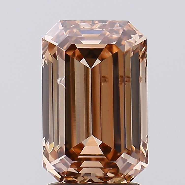 Loose Diamond - EMERALD 2.52ct Fancy Brown SI1: Loose Diamond - EMERALD 2.52ct Fancy Brown SI1 Source: This is a real non-mined Diamond that has been grown in a lab Shape: EMERALD Carats: 2.52 Color: Fancy Brown Certification: NONE Video: