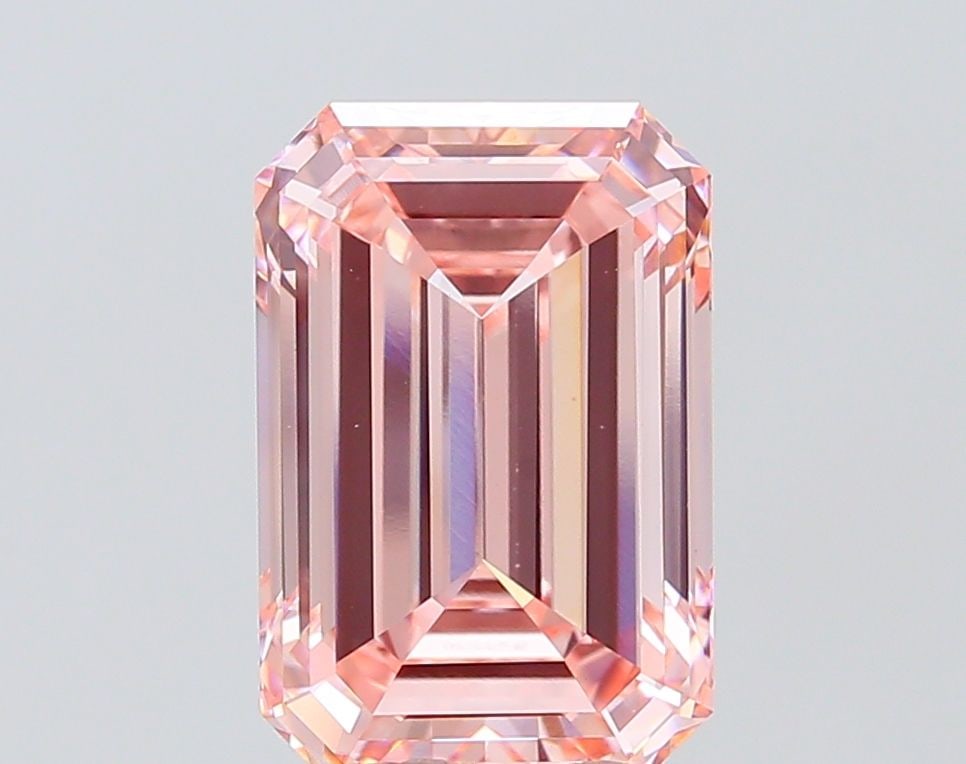 Loose Diamond - EMERALD 5.5ct Fancy Intense Pink VS1: Loose Diamond - EMERALD 5.5ct Fancy Intense Pink VS1 Source: This is a real non-mined Diamond that has been grown in a lab Shape: EMERALD Carats: 5.5 Color: Fancy Intense Pink Certification: IGI Video