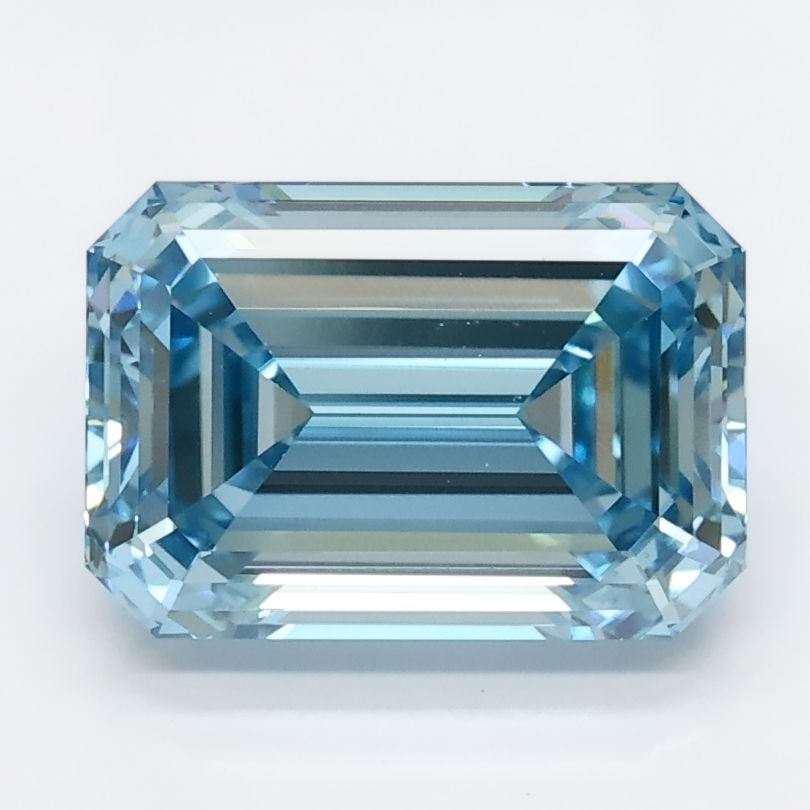Loose Diamond - EMERALD 2.41ct Blue VS1: Loose Diamond - EMERALD 2.41ct Blue VS1 Source: This is a real non-mined Diamond that has been grown in a lab Shape: EMERALD Carats: 2.41 Color: Blue Certification: NONE Video: