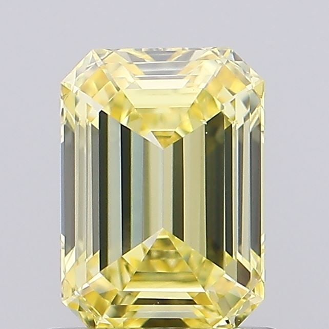 Loose Diamond - EMERALD 1.03ct Fancy Intense Yellow VS1: Loose Diamond - EMERALD 1.03ct Fancy Intense Yellow VS1 Source: This is a real non-mined Diamond that has been grown in a lab Shape: EMERALD Carats: 1.03 Color: Fancy Intense Yellow Certification: IGI