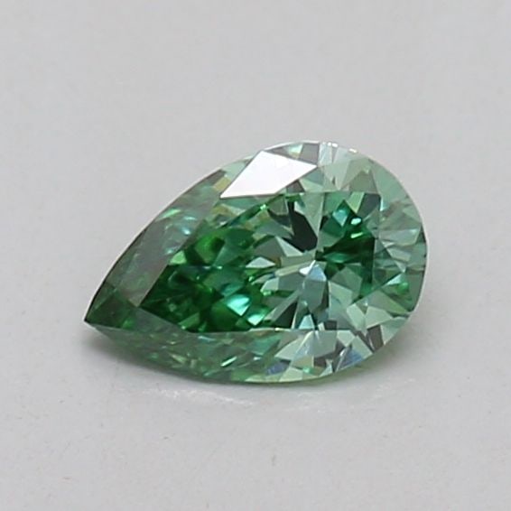 Loose Diamond - PEAR 0.2ct Fancy Vivid Green VVS2: Loose Diamond - PEAR 0.2ct Fancy Vivid Green VVS2 Source: This is a real non-mined Diamond that has been grown in a lab Shape: PEAR Carats: 0.2 Color: Fancy Vivid Green Certification: IGI Video: