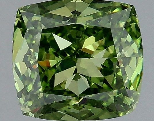 Loose Diamond - CUSHION MODIFIED 1.02ct Fancy Vivid Green VS2: Loose Diamond - CUSHION MODIFIED 1.02ct Fancy Vivid Green VS2 Source: This is a real non-mined Diamond that has been grown in a lab Shape: CUSHION MODIFIED Carats: 1.02 Color: Fancy Vivid Green Certif