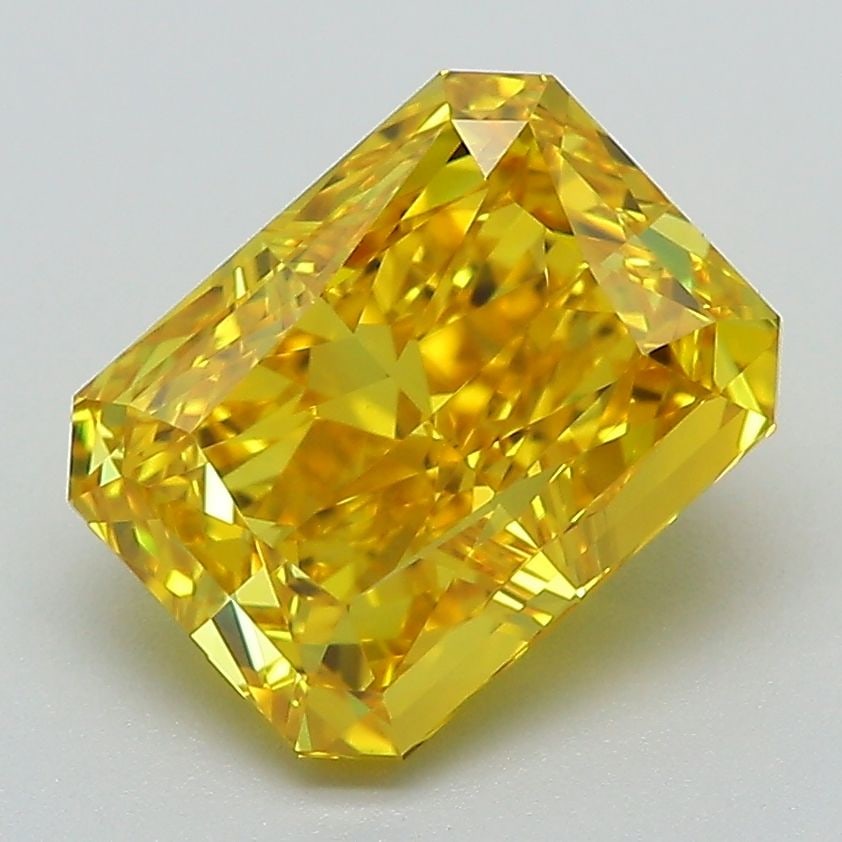 Loose Diamond - RADIANT 3.02ct Fancy Vivid Yellow VS1: Loose Diamond - RADIANT 3.02ct Fancy Vivid Yellow VS1 Source: This is a real non-mined Diamond that has been grown in a lab Shape: RADIANT Carats: 3.02 Color: Fancy Vivid Yellow Certification: IGI Vid