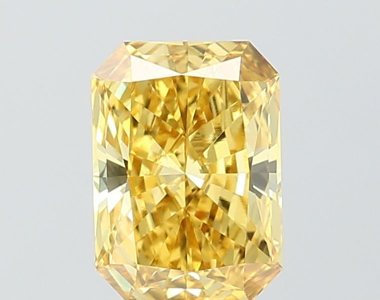Loose Diamond - RADIANT 1.26ct Fancy Intense Yellow VS1: Loose Diamond - RADIANT 1.26ct Fancy Intense Yellow VS1 Source: This is a real non-mined Diamond that has been grown in a lab Shape: RADIANT Carats: 1.26 Color: Fancy Intense Yellow Certification: NON
