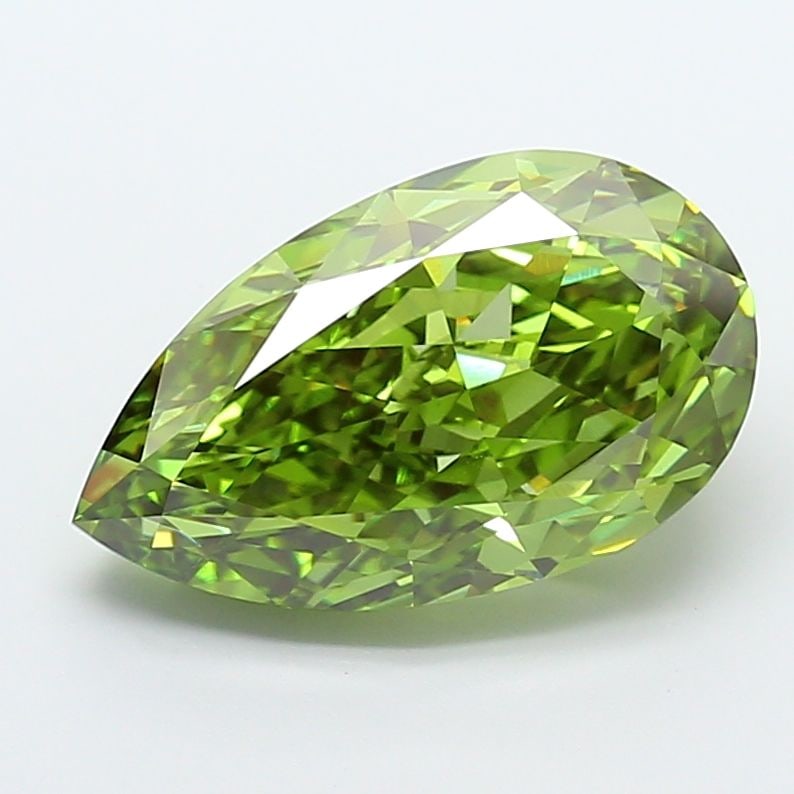 Loose Diamond - PEAR 10.41ct Fancy Vivid Green VS1 (1 of 1)