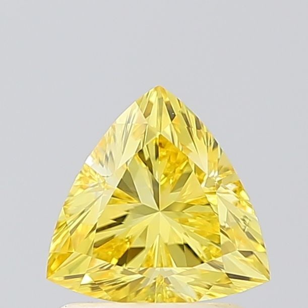 Loose Diamond - TRIANGULAR 1.06ct Fancy Vivid Yellow VVS2: Loose Diamond - TRIANGULAR 1.06ct Fancy Vivid Yellow VVS2 Source: This is a real non-mined Diamond that has been grown in a lab Shape: TRIANGULAR Carats: 1.06 Color: Fancy Vivid Yellow Certification: 