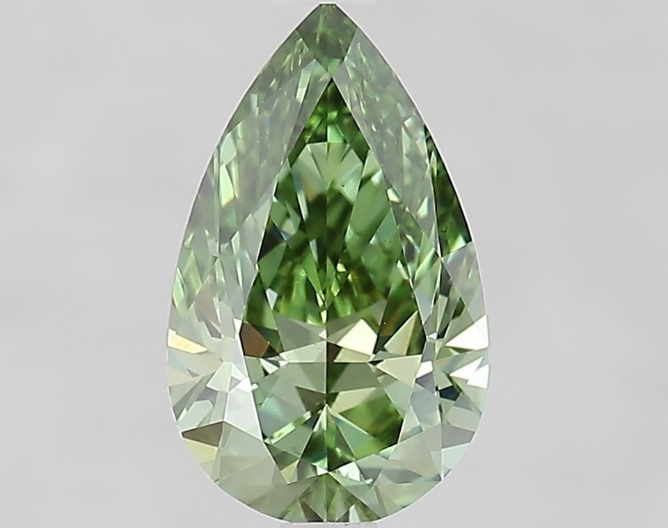 Loose Diamond - PEAR 1.95ct Fancy Vivid Green VS1: Loose Diamond - PEAR 1.95ct Fancy Vivid Green VS1 Source: This is a real non-mined Diamond that has been grown in a lab Shape: PEAR Carats: 1.95 Color: Fancy Vivid Green Certification: IGI Video: