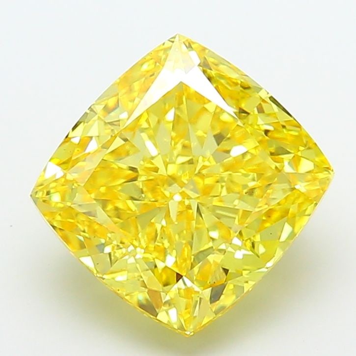 Loose Diamond - CUSHION MODIFIED 9.07ct Fancy Vivid Yellow VS2: Loose Diamond - CUSHION MODIFIED 9.07ct Fancy Vivid Yellow VS2 Source: This is a real non-mined Diamond that has been grown in a lab Shape: CUSHION MODIFIED Carats: 9.07 Color: Fancy Vivid Yellow Cert