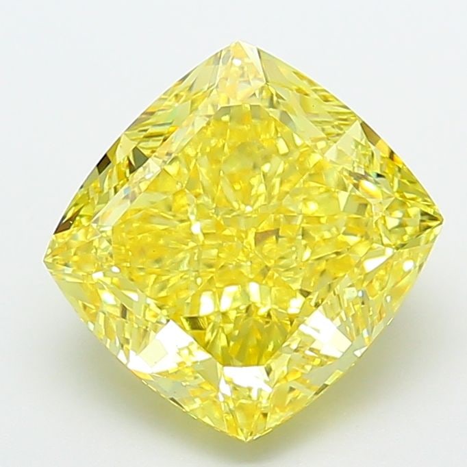 Loose Diamond - CUSHION MODIFIED 7.83ct Fancy Vivid Yellow VS1: Loose Diamond - CUSHION MODIFIED 7.83ct Fancy Vivid Yellow VS1 Source: This is a real non-mined Diamond that has been grown in a lab Shape: CUSHION MODIFIED Carats: 7.83 Color: Fancy Vivid Yellow Cert