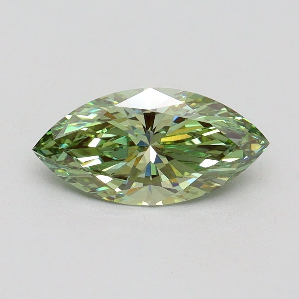 Loose Diamond - MARQUISE 1.02ct Fancy Vivid Green VS1: Loose Diamond - MARQUISE 1.02ct Fancy Vivid Green VS1 Source: This is a real non-mined Diamond that has been grown in a lab Shape: MARQUISE Carats: 1.02 Color: Fancy Vivid Green Certification: IGI Vid