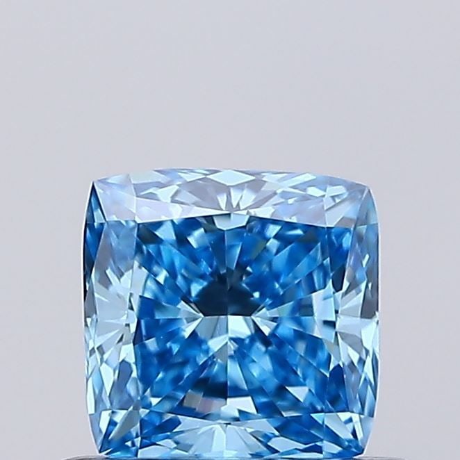 Loose Diamond - CUSHION MODIFIED 0.5ct Fancy Vivid Blue VVS2: Loose Diamond - CUSHION MODIFIED 0.5ct Fancy Vivid Blue VVS2 Source: This is a real non-mined Diamond that has been grown in a lab Shape: CUSHION MODIFIED Carats: 0.5 Color: Fancy Vivid Blue Certifica