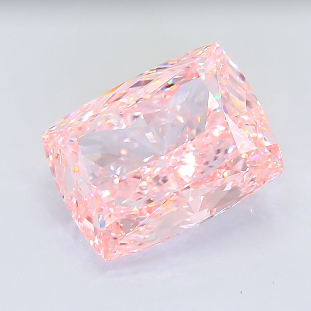 Loose Diamond - CUSHION MODIFIED 14.12ct Fancy Intense Pink VVS2: Loose Diamond - CUSHION MODIFIED 14.12ct Fancy Intense Pink VVS2 Source: This is a real non-mined Diamond that has been grown in a lab Shape: CUSHION MODIFIED Carats: 14.12 Color: Fancy Intense Pink C
