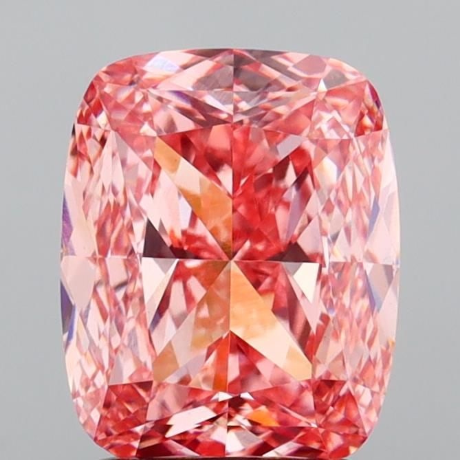 Loose Diamond - CUSHION MODIFIED 2.05ct Fancy Vivid Pink VVS2: Loose Diamond - CUSHION MODIFIED 2.05ct Fancy Vivid Pink VVS2 Source: This is a real non-mined Diamond that has been grown in a lab Shape: CUSHION MODIFIED Carats: 2.05 Color: Fancy Vivid Pink Certifi