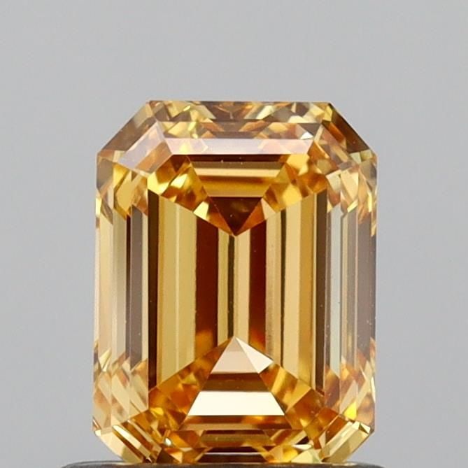 Loose Diamond - EMERALD 1.0ct Fancy Vivid Orange VS1: Loose Diamond - EMERALD 1.0ct Fancy Vivid Orange VS1 Source: This is a real non-mined Diamond that has been grown in a lab Shape: EMERALD Carats: 1.0 Color: Fancy Vivid Orange Certification: NONE Vide