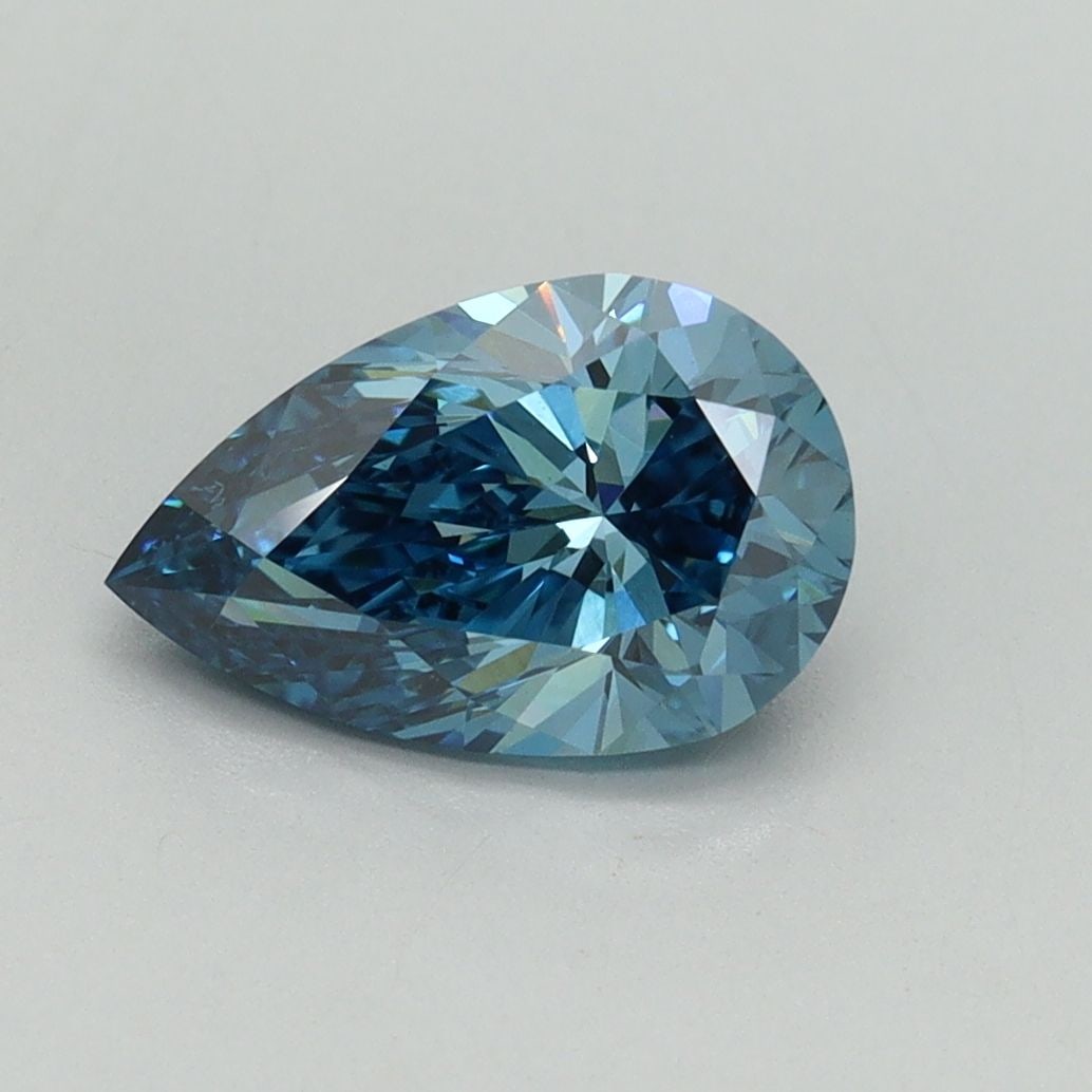 Loose Diamond - PEAR 1.5ct Fancy Vivid Blue VVS2: Loose Diamond - PEAR 1.5ct Fancy Vivid Blue VVS2 Source: This is a real non-mined Diamond that has been grown in a lab Shape: PEAR Carats: 1.5 Color: Fancy Vivid Blue Certification: IGI Video: