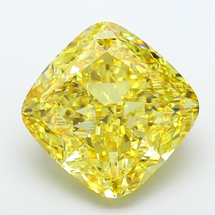 Loose Diamond - CUSHION MODIFIED 10.01ct Fancy Vivid Yellow SI1: Loose Diamond - CUSHION MODIFIED 10.01ct Fancy Vivid Yellow SI1 Source: This is a real non-mined Diamond that has been grown in a lab Shape: CUSHION MODIFIED Carats: 10.01 Color: Fancy Vivid Yellow Ce