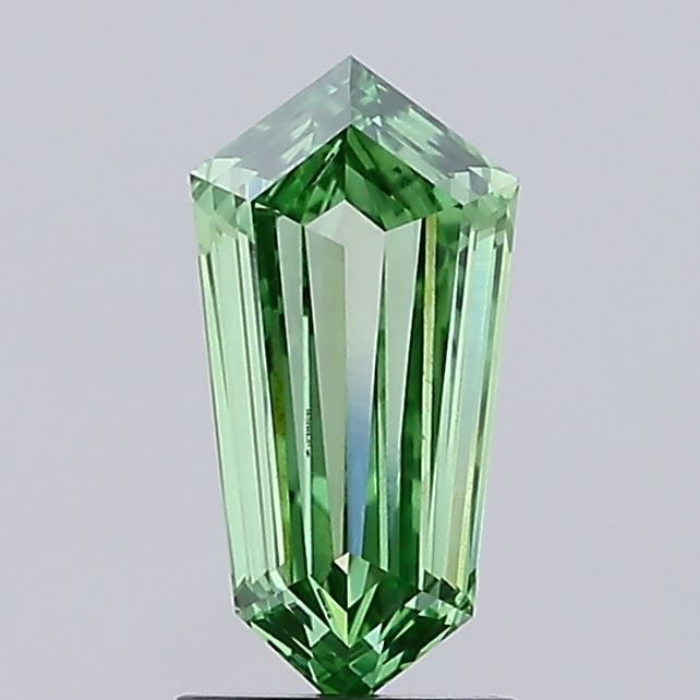 Loose Diamond - HEXAGONAL 1.5ct Fancy Vivid Green VVS2: Loose Diamond - HEXAGONAL 1.5ct Fancy Vivid Green VVS2 Source: This is a real non-mined Diamond that has been grown in a lab Shape: HEXAGONAL Carats: 1.5 Color: Fancy Vivid Green Certification: IGI Vi