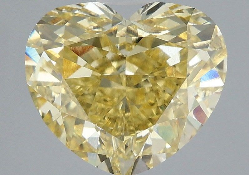 Loose Diamond - HEART 3.57ct Fancy Intense Yellow VS1: Loose Diamond - HEART 3.57ct Fancy Intense Yellow VS1 Source: This is a real non-mined Diamond that has been grown in a lab Shape: HEART Carats: 3.57 Color: Fancy Intense Yellow Certification: IGI Vid