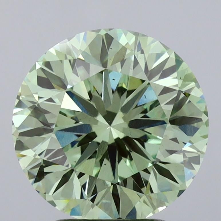 Loose Diamond - ROUND 3.46ct Fancy Vivid Green VS2: Loose Diamond - ROUND 3.46ct Fancy Vivid Green VS2 Source: This is a real non-mined Diamond that has been grown in a lab Shape: ROUND Carats: 3.46 Color: Fancy Vivid Green Certification: IGI Video:
