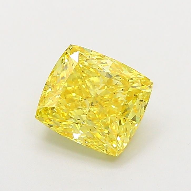 Loose Diamond - CUSHION MODIFIED 2.01ct Fancy Vivid Yellow SI2: Loose Diamond - CUSHION MODIFIED 2.01ct Fancy Vivid Yellow SI2 Source: This is a real non-mined Diamond that has been grown in a lab Shape: CUSHION MODIFIED Carats: 2.01 Color: Fancy Vivid Yellow Cert