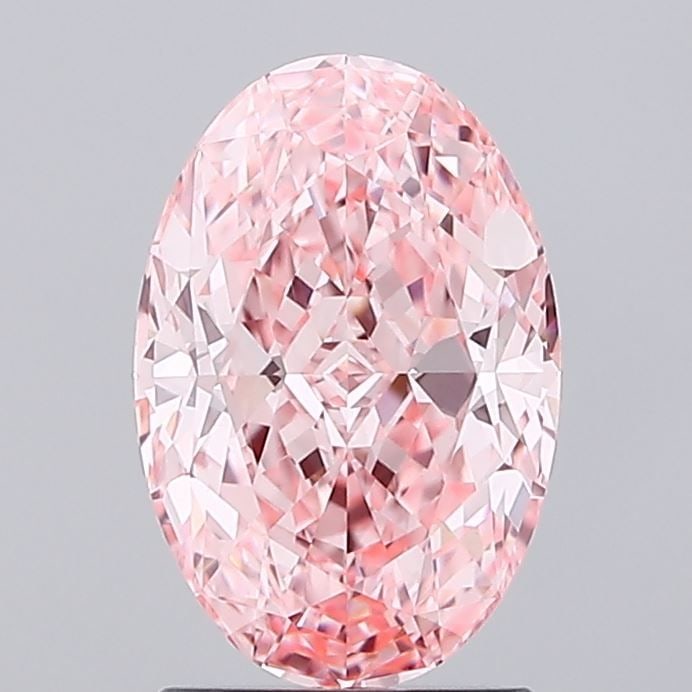 Loose Diamond - OVAL 2.04ct Fancy Vivid Pink VVS2: Loose Diamond - OVAL 2.04ct Fancy Vivid Pink VVS2 Source: This is a real non-mined Diamond that has been grown in a lab Shape: OVAL Carats: 2.04 Color: Fancy Vivid Pink Certification: IGI Video: