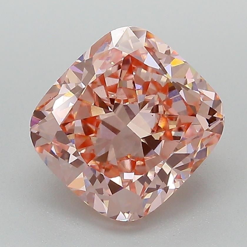 Loose Diamond - CUSHION BRILLIANT 3.08ct Fancy Vivid Pink VS1: Loose Diamond - CUSHION BRILLIANT 3.08ct Fancy Vivid Pink VS1 Source: This is a real non-mined Diamond that has been grown in a lab Shape: CUSHION BRILLIANT Carats: 3.08 Color: Fancy Vivid Pink Certif