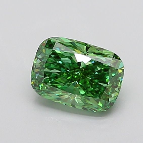 Loose Diamond - CUSHION MODIFIED 1.56ct Fancy Vivid Green VS1: Loose Diamond - CUSHION MODIFIED 1.56ct Fancy Vivid Green VS1 Source: This is a real non-mined Diamond that has been grown in a lab Shape: CUSHION MODIFIED Carats: 1.56 Color: Fancy Vivid Green Certif