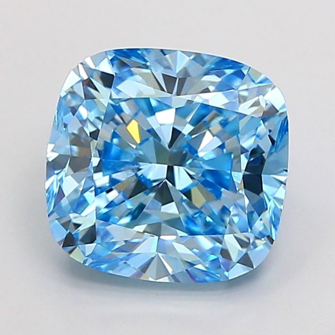 Loose Diamond - CUSHION MODIFIED 2.54ct Fancy Vivid Blue VS1: Loose Diamond - CUSHION MODIFIED 2.54ct Fancy Vivid Blue VS1 Source: This is a real non-mined Diamond that has been grown in a lab Shape: CUSHION MODIFIED Carats: 2.54 Color: Fancy Vivid Blue Certific