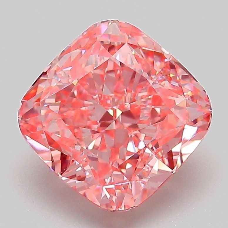 Loose Diamond - CUSHION MODIFIED 3.04ct Fancy Vivid Pink VVS2: Loose Diamond - CUSHION MODIFIED 3.04ct Fancy Vivid Pink VVS2 Source: This is a real non-mined Diamond that has been grown in a lab Shape: CUSHION MODIFIED Carats: 3.04 Color: Fancy Vivid Pink Certifi