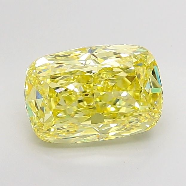 Loose Diamond - CUSHION MODIFIED 5.03ct Fancy Intense Yellow VS1: Loose Diamond - CUSHION MODIFIED 5.03ct Fancy Intense Yellow VS1 Source: This is a real non-mined Diamond that has been grown in a lab Shape: CUSHION MODIFIED Carats: 5.03 Color: Fancy Intense Yellow 