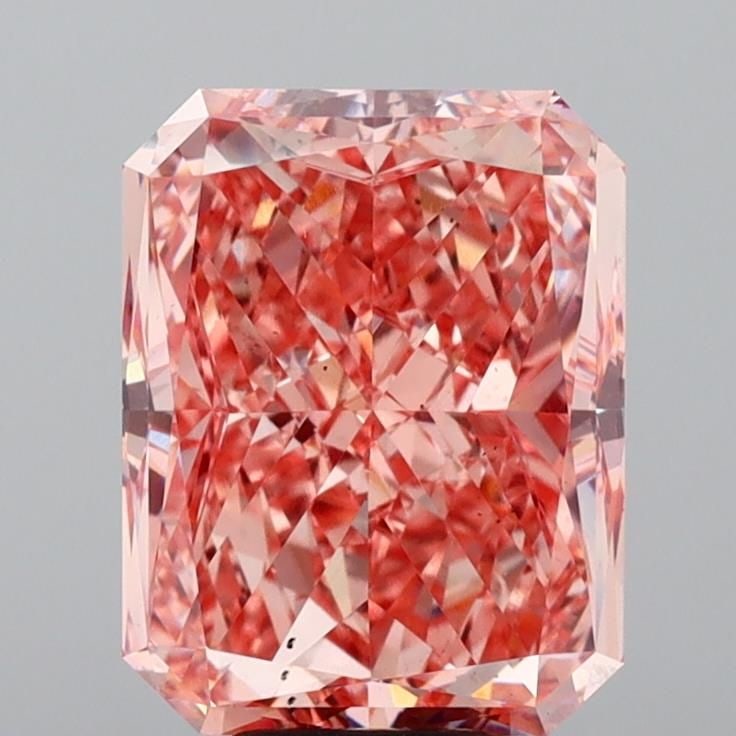 Loose Diamond - RADIANT 9.63ct Fancy Vivid Pink VS2: Loose Diamond - RADIANT 9.63ct Fancy Vivid Pink VS2 Source: This is a real non-mined Diamond that has been grown in a lab Shape: RADIANT Carats: 9.63 Color: Fancy Vivid Pink Certification: IGI Video: