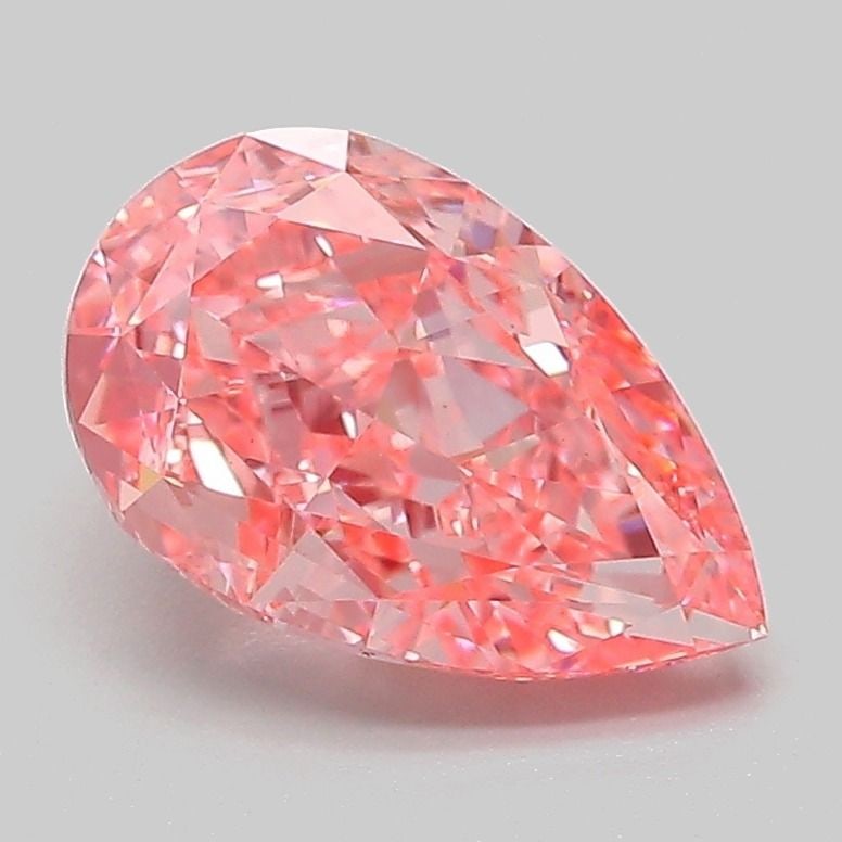 Loose Diamond - PEAR 2.06ct Fancy Vivid Pink VS1: Loose Diamond - PEAR 2.06ct Fancy Vivid Pink VS1 Source: This is a real non-mined Diamond that has been grown in a lab Shape: PEAR Carats: 2.06 Color: Fancy Vivid Pink Certification: IGI Video: