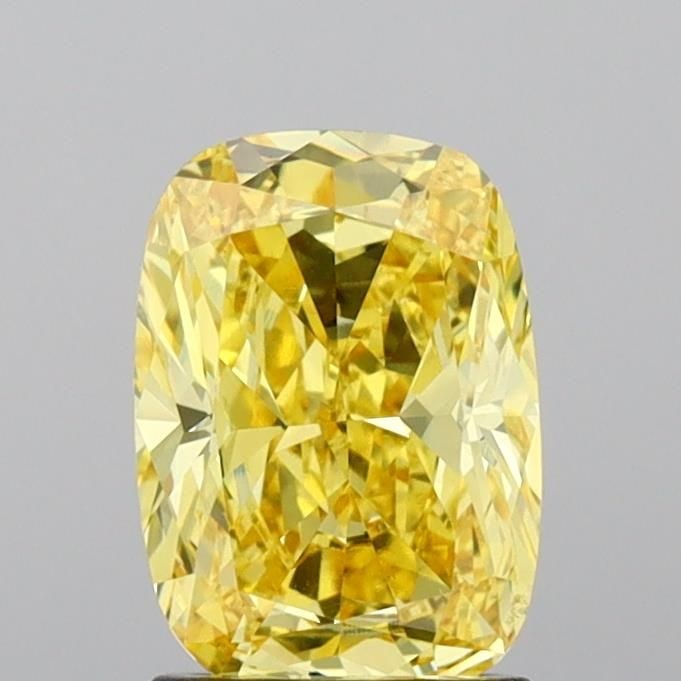 Loose Diamond - CUSHION BRILLIANT 1.58ct Fancy Vivid Yellow VS1: Loose Diamond - CUSHION BRILLIANT 1.58ct Fancy Vivid Yellow VS1 Source: This is a real non-mined Diamond that has been grown in a lab Shape: CUSHION BRILLIANT Carats: 1.58 Color: Fancy Vivid Yellow Ce