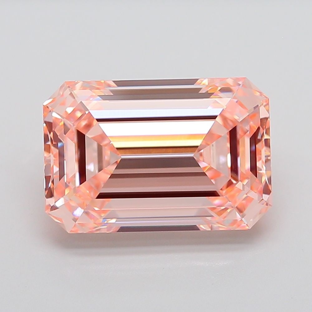 Loose Diamond - EMERALD 9.78ct Fancy Intense Pink VVS2: Loose Diamond - EMERALD 9.78ct Fancy Intense Pink VVS2 Source: This is a real non-mined Diamond that has been grown in a lab Shape: EMERALD Carats: 9.78 Color: Fancy Intense Pink Certification: IGI Th