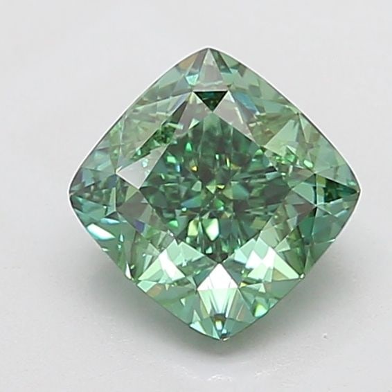 Loose Diamond - CUSHION MODIFIED 2.42ct Fancy Vivid Green VVS2: Loose Diamond - CUSHION MODIFIED 2.42ct Fancy Vivid Green VVS2 Source: This is a real non-mined Diamond that has been grown in a lab Shape: CUSHION MODIFIED Carats: 2.42 Color: Fancy Vivid Green Certi